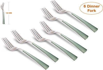 

Shapes Aero Satin Stainless Steel Dessert Fork Set(Pack of 6)