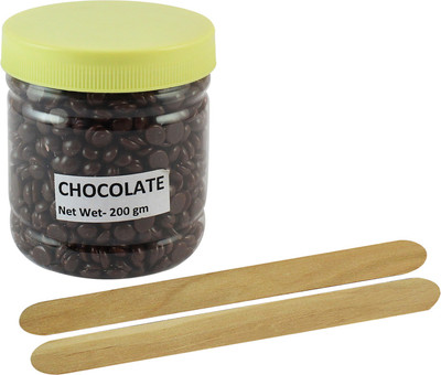 

Ear Lobe & Accessories Chocolate Flavored Depilatory Pearl Hair Removal Hot Wax Beans (200 gms) with 2 Wax Applicator Wax(200 g)