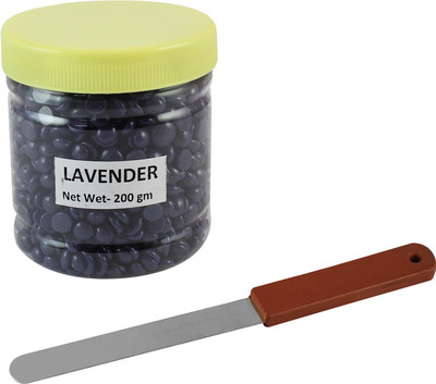 

Ear Lobe & Accessories Lavender Flavored Depilatory Pearl Hair Removal Hot Wax Beans (200 gms) with Plastic Wax Knife Wax(200 g)