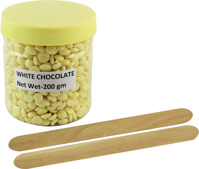 

Ear Lobe & Accessories White Chocolate Flavored Depilatory Pearl Hair Removal Hot Wax Beans 200 gms) with 2 Wax Applicator Wax(200 g)