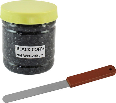 

Ear Lobe & Accessories Black Coffee Flavored Depilatory Pearl Hair Removal Hot Wax Beans (200 gms) with Plastic Wax Knife Wax(200 g)