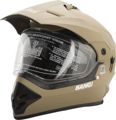 Steelbird BANG Motorbike Helmet(DESERT STROM)