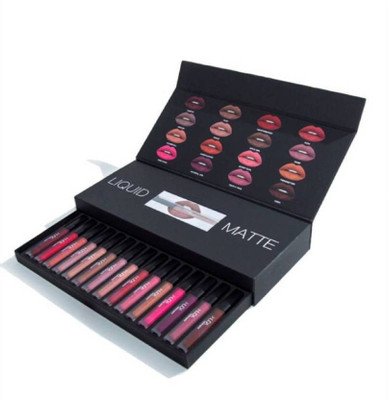 

Huda Beauty Liquid Smooth Matte Lipstick set of 16 pieces with brand authenticity certificate(Multi Color, 80 ml)
