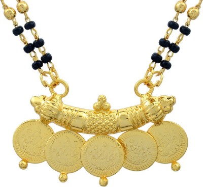 memoir panch-tatva 5 Coin Laxmi Ginni traditional women necklace Tanmaniya Brass Mangalsutra