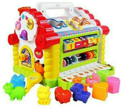 

Grypton Multi functional Musical Fun House Electronic Geometric Blocks Sorting Learning Educational Toys (Multicolor)(Multicolor)
