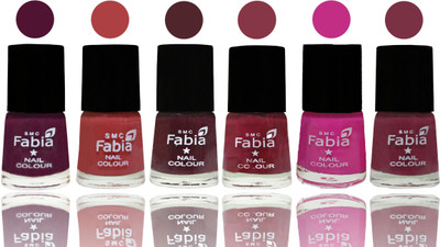 

Fabia Nail Polish Matte Look Attractive Your Nails Boysenberry-Peach-Wine-Wine Red-Pink Pink-Plum(Pack of 6)