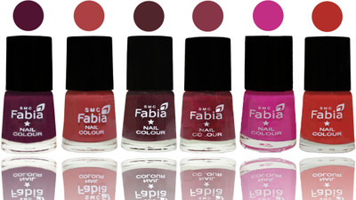 

Fabia Nail Polish Matte Look Attractive Your Nails Boysenberry-Peach-Wine-Wine Red-Pink Pink-Candy Orange(Pack of 6)