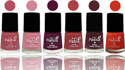 

Fabia Nail Polish Matte Look Attractive Your Nails Mauve Pink-Rose-Boysenberry-Peach-Wine-Orange(Pack of 6)