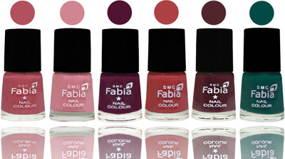

Fabia Nail Polish Matte Look Attractive Your Nails Mauve Pink-Rose-Boysenberry-Peach-Wine-Pine Green(Pack of 6)