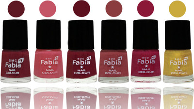 

Fabia Nail Polish Matte Look Attractive Your Nails Jam-Light Pink-Maroon-Dark Nude-Pure Wine-Mattis gold(Pack of 6)