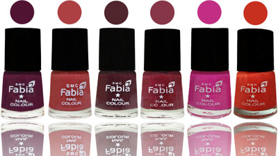 

Fabia Nail Polish Matte Look Attractive Your Nails Boysenberry-Peach-Wine-Wine Red-Pink Pink-Orange(Pack of 6)