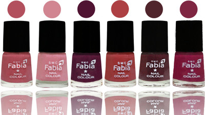 

Fabia Nail Polish Matte Look Attractive Your Nails Mauve Pink-Rose-Boysenberry-Peach-Wine-Dark Magenta(Pack of 6)