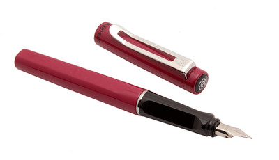 Ledos Original Hero 1515 Safari Al-Star Pink Sapphire Fine Nib &Converter Fountain Pen(Ink Color - converter mechanism)