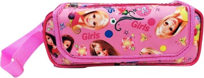 

Akisha Premium Barbie Theme Art Canvas Pencil Box(Set of 1, Pink)