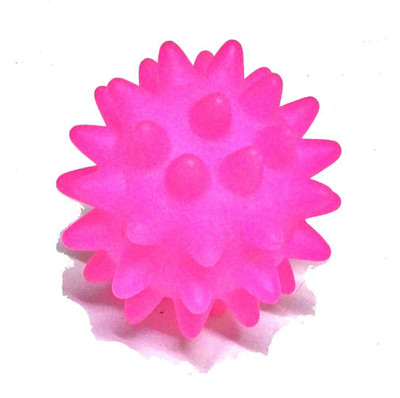 

Super Dog Squeeze Spike Ball Puppy Toy With Sound Plastic, Melamine Squeaky Toy For Dog