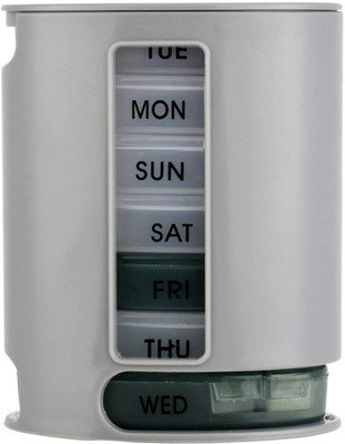 

Lemish 7 Pill-Pro Organizer With 7 Single Box And 4 Daily Compartments Pill Box(Grey)