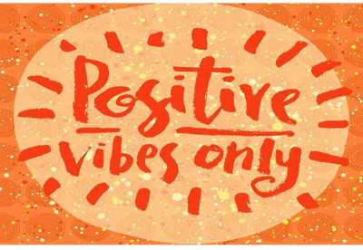 

Akhuratha Wall Poster Positive Vibes Only Paper Print(12 inch X 18 inch, Rolled)