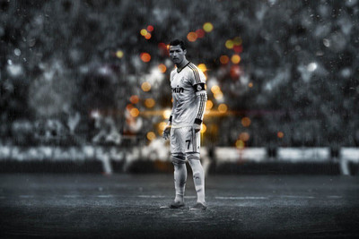 

Aabhaas Wall Poster Cristiano Ronaldo Real Madrid Rain Paper Print(12 inch X 18 inch, Rolled)