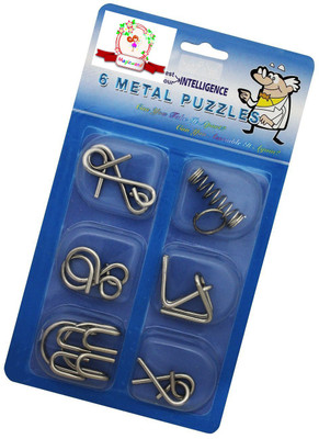 

Magicwand 6 Metallic Intellectual Puzzles for Brain Storming(6 Pieces)