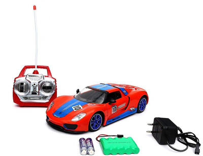 

Toyshine 1:14 Porsche Remote Control Car with Opening Doors, Rechargeable, Orange/Grey(Multicolor)
