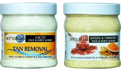 

Skinatura Lacto Tan Removal & Sandal and Turmeric Face & Body Scrub (500 ml Each - Combo of 2) Scrub(500 ml)