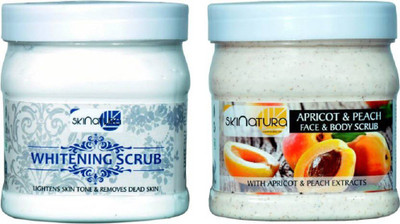 

Skinatura Whitening & Apricot and Peach Body Scrub (500 ml Each - Combo of 2) Scrub(500 ml)