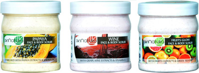 

Skinatura Papaya + Grapewine + Fruit Glow Face & Body Scrub (500 ml Each - Combo of 2) Scrub(500 ml)