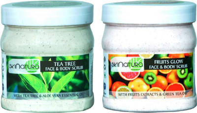 

Skinatura Tea Tree & Fruit Glow Face & Body Scrub (500 ml Each - Combo of 2) Scrub(500 ml)