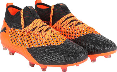 

Puma FUTURE 2.1 NETFIT FG/AG Football Shoes For Men(Orange, Black-shocking orange