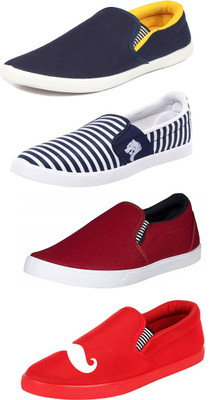 

Trenqs Slip On Sneakers For Men(Multicolor, Yellow