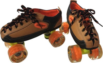 

Aerosports Assemble Adjustable Skate Quad Roller Skates In 02 In-line Skates - Size 13 UK Quad Roller Skates - Size 13 UK(Brown), Brown;orange