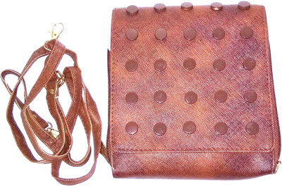 

forever young Girls Casual Brown Leatherette Sling Bag