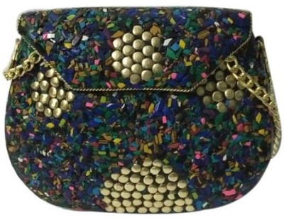 

AR Greats Women Casual Multicolor Metal Sling Bag
