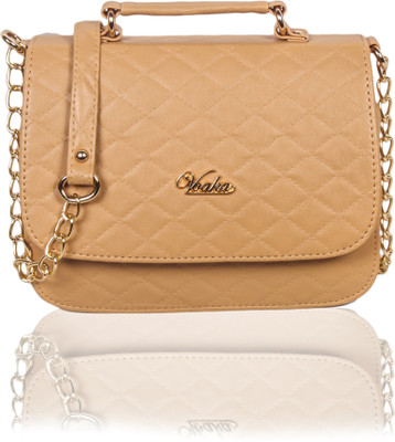 

VOAKA Women Evening/Party, Casual, Formal Brown PU Sling Bag