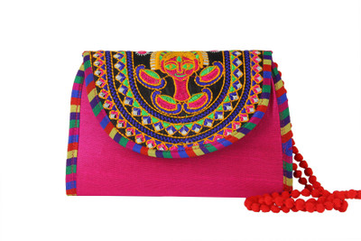 

Lovemate Women Formal Pink Canvas Sling Bag