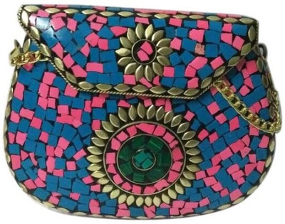 

AR Greats Women Casual Multicolor Metal Sling Bag