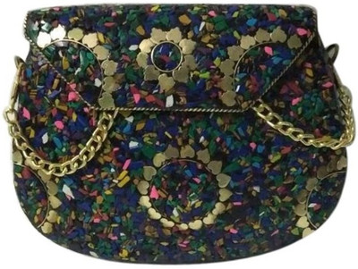 

AR Greats Women Casual Multicolor Metal Sling Bag