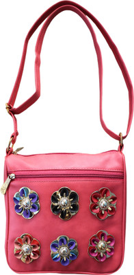 

Retails Infinity Women Casual Pink PU Sling Bag