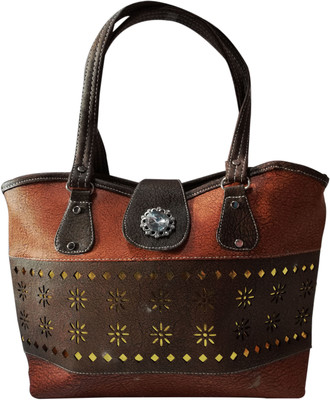 

shopping island Girls Casual, Formal, Evening/Party Brown, Khaki PU Hand-held Bag