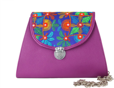 

streetkart Women Formal Purple Canvas Sling Bag