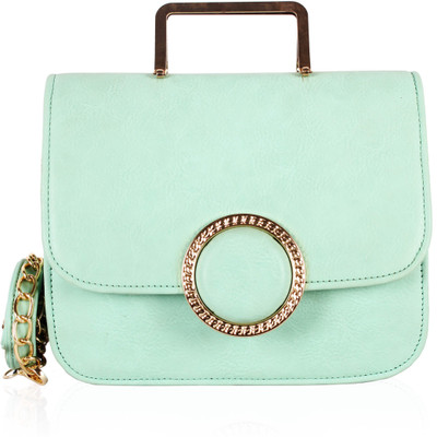 

VOAKA Women Casual Green PU Sling Bag