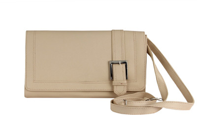 

streetkart Women Formal Beige Canvas Sling Bag
