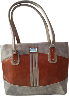 

shopping island Girls Casual, Formal, Evening/Party Brown, Grey PU Hand-held Bag