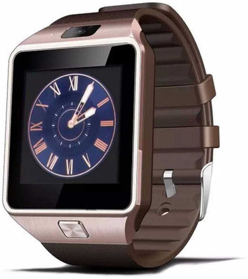 

Phezo DZ09 Memory Card Slot, Camera Fitness Tracker Smartwatch Smartwatch (Brown Strap Regular) Multicolor Smartwatch(Gold Strap Regular)