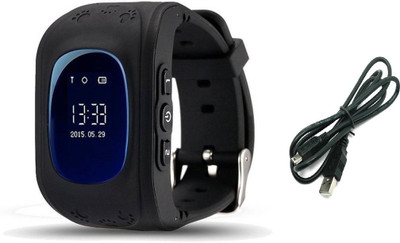

Bluebells India ™Kids Smart Watch Phone GPS LBS Safe Children Watch Activity Tracker 2G GSM Micro SIM SOS Call Compatible with Android IO Black Smartwatch(Black Strap Regular)
