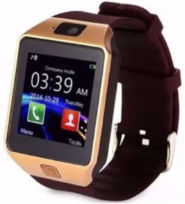 

Phezo Compatible Bluetooth DZ09 Smart Watch Wrist Watch Phone with Camera & SIM Card Support Smartwatch (Gold Strap Regular) Multicolor Smartwatch(Gold Strap Regular)