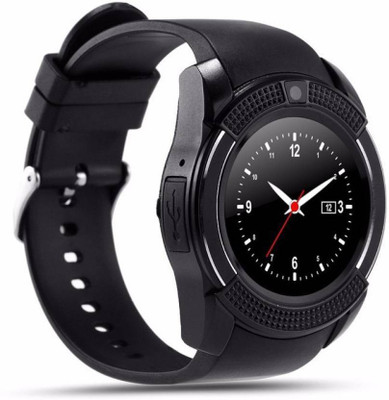 

Statusbright Bluetooth V8 Android with 0.3M Camera MTK6261D Micro Sim TF card MP3 Smartwatch (Black Strap Free Size) BLACK Smartwatch(Black Strap FREE SIZE)