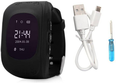 

Bluebells India ™Children Smart Watch Kids Wrist Watch with Anti-lost GPS Finder Tracker SOS Call Location SIM Card Slot Remote Monitor Smartwatch Black Smartwatch(Black Strap Regular)