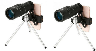 

FKU Set Of 2 16x52mm Monocular telescope, Dual Focus optics Zoom portable Night Vision_High Definition_Handheld Mobile Clip And Tripod Kit(Black, Supports Up to 900 g)