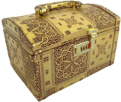 

na purse Jewellery Makeup Vanity Box multipurpose Vanity Box(Gold)
